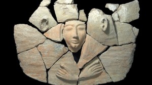 Parts of the coffin’s lid after an initial cleaning.